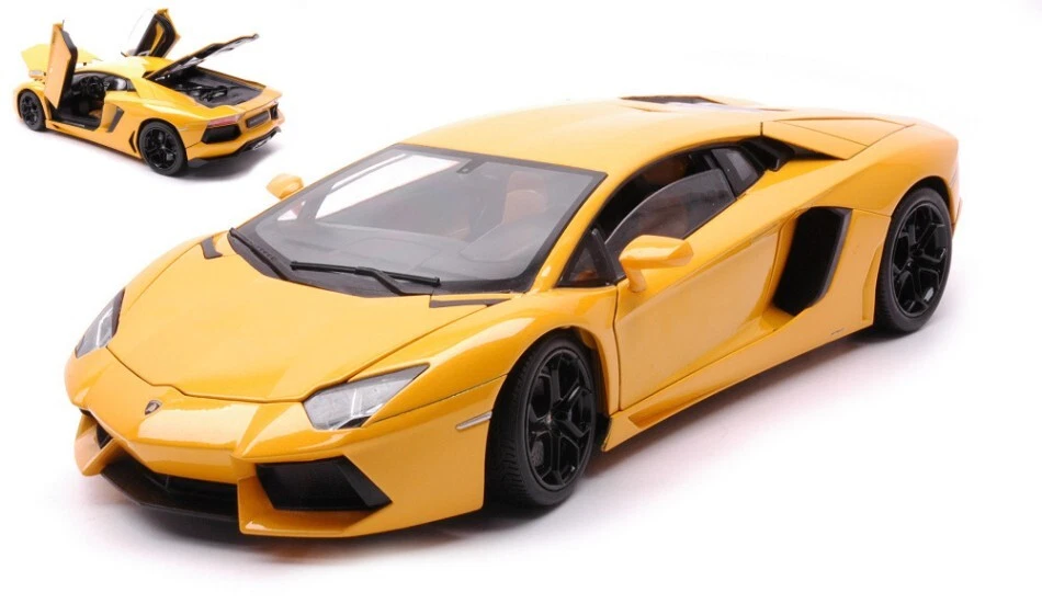 MODELLINO AUTO STATICO WELLY LAMBORGHINI AVENTADOR LP700-4 2011 GIALLO 1:18 - Immagine 1 di 1