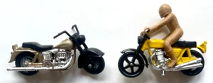 VINTAGE 1974 MATCHBOX LENSEY #18 HONDAORA & 1980 HARLEY DAVIDSON #50 MOTORCYCLES - Bild 1 von 8