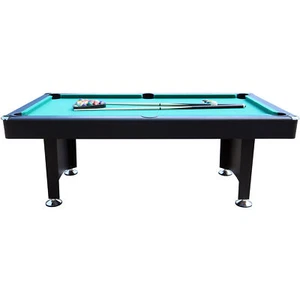 Premium Pool Billardtisch 7ft groß Tischbillard schwarz grünes Spieltuch Zubehör - Bild 1 von 9