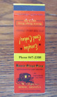 STAGECOACH MATCHBOOK COVER: BOWIE STAGE STOP BOWIE ARIZONA EMPTY MATCHCOVER -C6