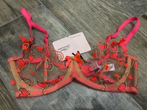 Agent Provocateur Nude/Neon Pink HERZEN "PERDIA" BH - 32B - VALENTINES! - Bild 1 von 4