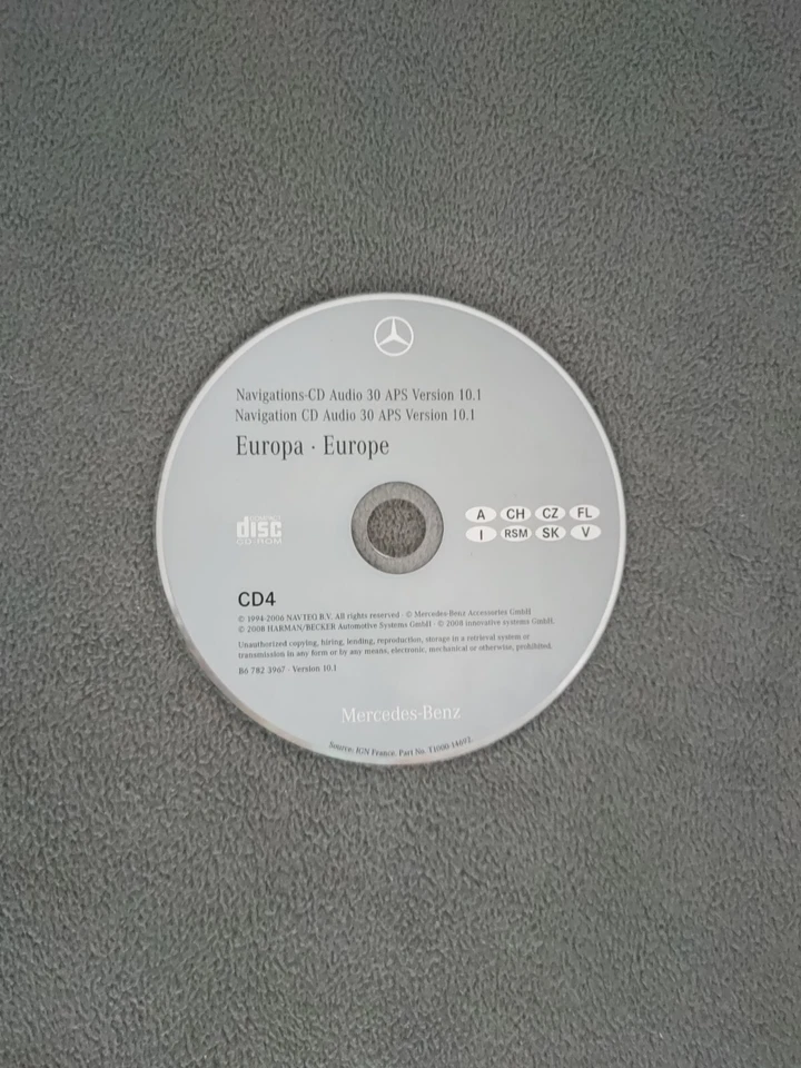 CD Navigation Mercedes AUDIO 30 APS ITALIEN ÖSTERREICH SCHWEIZ 2008/2009 V 10.1 - Bild 1 von 2