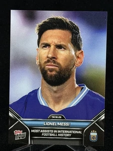 Lionel Messi 2025 Topps Now Argentina Most Assists #003 In Hand - Bild 1 von 2