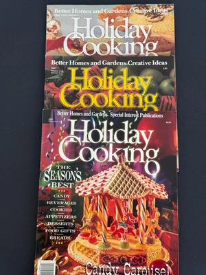 Lot of 3 Holiday Cooking Magazines - Better Homes and Gardens 1983, 1988, 1991 Foto 1 de 4
