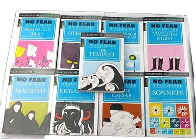 9x No Fear Shakespeare Study Guides Book Bundle (Paperbacks) Romeo and Juliet - Image 1 of 4