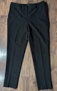 Tahari Black Women's Dress Pants Solid Black Tapered Leg Size 4 Business Casual - Picture 1 of 11