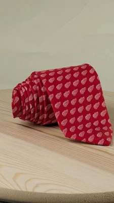 Галстук мужской Vineyard Vines Detroit Red Wings красный шелк коллекция на заказ новый - Изображение 1 из 4