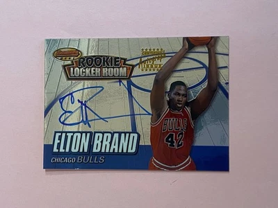 Autógrafo de vestuario de novato Bowman’s Best 1999-00 marca Elton  Foto 1 de 3