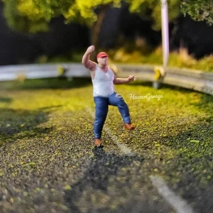 1/64 Scale Diorama Figure Male Truck Driver Painted Miniature for Diecast Scene - Picture 1 of 3