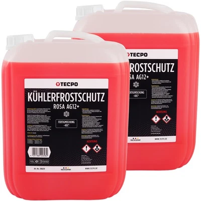 TECPO ANTIGELO RADIATORE ROSSO ROSA 20L REFRIGERANTE G12+ -40°C ANTIGELO per VAG - Immagine 1 di 4