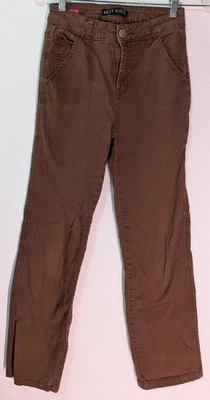 Calça cargo Hot Kiss cintura alta skinny tamanho 3 (26x29) bolsos marrons (753m) - Imagem 1 de 3