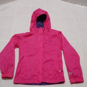 Girls Columbia Omni-Tech Waterproof Lined Jacket XS Pink Purple - Picture 1 of 8