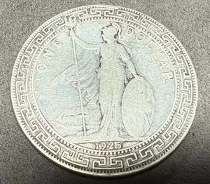 1925 British Trade Dollar One Great Britain Hong Kong $1 Large Coin Foreign - Picture 1 of 5