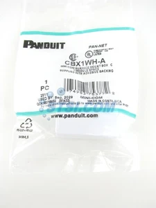 Caja de montaje en superficie Panduit CBX1WH-A 1 puerto Mini-Com, blanca ~STSI - Imagen 1 de 3