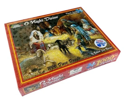Nuevo Rompecabezas de Belén Sellado Rompecabezas de Montaña Blanco O Noche Divino 1000 piezas Rompecabezas Foto 1 de 3
