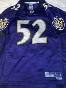 Reebok Baltimore Ravens Ray Lewis Youth Jersey Sz XL Purple Stitched - Picture 1 of 10