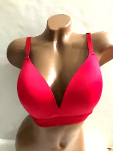 Victoria's Secret Pink Wear Everywhere Push-up-T-Shirt-BH ohne Bügel, rot neu mit Etikett - Bild 1 von 5