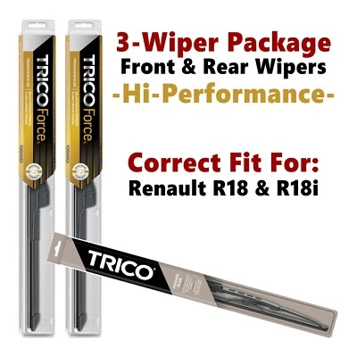 Wipers 3-pk Hi-Performance fits 1981-1986 Renault R18 & R18i - 25160x2/30160 — 第 1/4 张图片