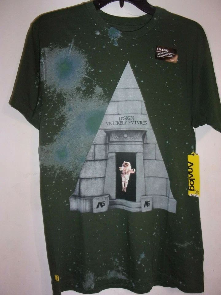 Camiseta Analógica Para Hombre Verde Estilo Pink Floyd Skateboarding DJS MÚSICA Talla M (B118) Foto 1 de 4