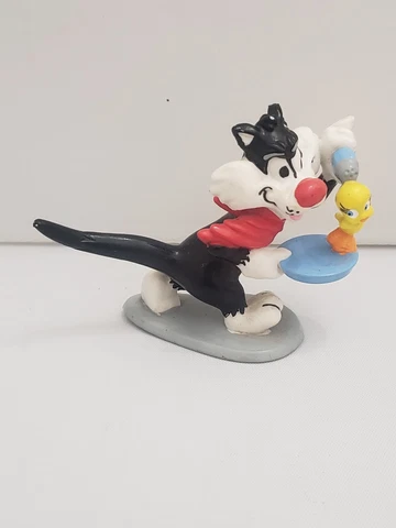 SYLVESTER THE CAT & TWEETY BIRD ACTION FIGURE TOY VINTAGE (1990) APPLAUSE Warner Cover