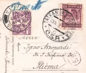 MALTA POSTAGE DUE 1d Stamp CZECHOSLOVAKIA Underpaid Postcard Lomnica 1932 MA1798 - Picture 1 of 10
