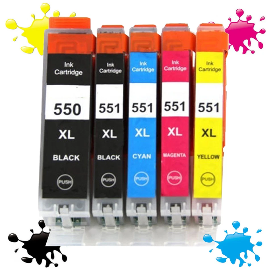 CARTRIDGE CAPTAIN Lot Ink Cartridges (Set) for Canon Pixma iP7250 iX6850 MG5550 MG6450 MX725 MX925