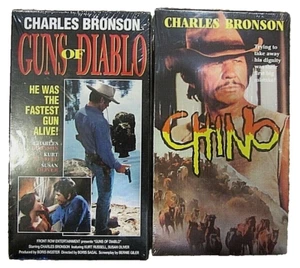 Two Classic Charles Bronson Films "Guns of Diablo" & "Chino" on VHS, Sealed - Imagen 1 de 5