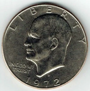 1972 D Eisenhower Dollar Circulated US Mint Coin Ike - Picture 1 of 5