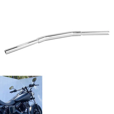 Manillar de barra cero cromado de 1,25" apto para Harley Softail Dyna Street Fat Bob TBW Foto 1 de 4