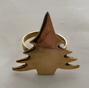 Serviettenringe, Messing Weihnachtsbäume (neu) - Bild 1 von 6