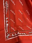 Vintage LL Fasola Bandana Wędkarstwo muchowe Red Western Look 21"x22,50"