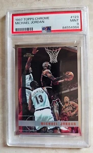 🔥1997 Topps Cromo NBA #123 Michael Jordan PSA 9 *CENTRADO* Estuche Limpio INVERTIR📈 - Imagen 1 de 3
