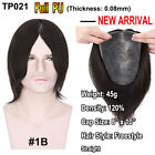 Thin Skin All Pu Durable Mens Toupee Remy Human Hair Replacement System Wig H21