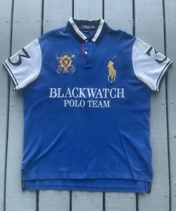 Polo Ralph Lauren Mens Blackwatch Polo Team #3 Big Pony Gold Crest Custom Fit XL - Picture 1 of 10