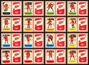 1982-83 Post Cereal Detroit Red Wings Bob Sauve NHL Hockey Mini Card Set of 16