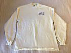 VTG Large White Spar Racing Long Sleeve Shirt w Mock Collar Made In USA