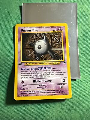 Unown [X] 30/105 Neo Destiny 1st Edition  Rare | WoTC Pokemon Card VLP