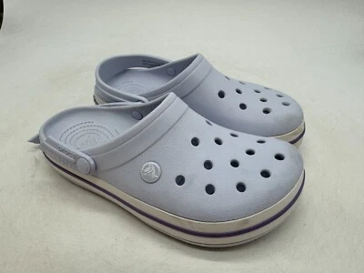 Zuecos Crocs Crocband dañados hombres púrpura goma sin cordones unisex - 6 hombres/8 mujeres Foto 1 de 4