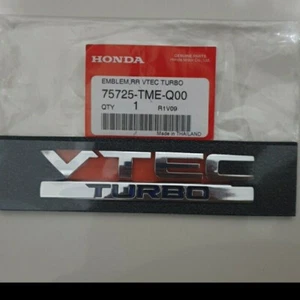 Fit For Honda Civic CR-V Vtec Turbo Rear Trunk Badge Emblem - Picture 1 of 1