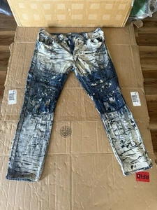 Herren Stitches & Rivets Acid Wash Jeans Gr. 36 - Bild 1 von 4