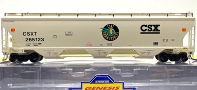 HO ATHEARN GENESIS G4258 TRINITY 5161 CU FT COVERED HOPPER 10 COURSE CSX #265123 - Image 1 of 2