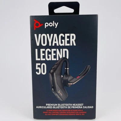 Poly Voyager Legend 50 Premium Bluetooth Rechargeable Headset Black New Sealed - Image 1 of 4