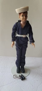 MATTEL vintage #1090 RICKY custom DOLL w/Mego NAVY Action Jackson SAILOR UNIFORM - Picture 1 of 7
