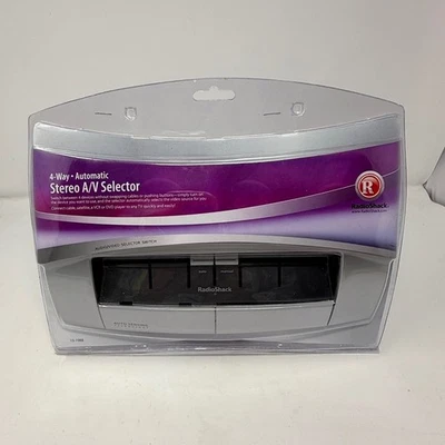 RadioShack 4 Way Automatic Stereo AV Selector Switch 150-1988 Audio Video Inputs - Image 1 of 4