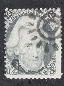 MS-44 US STAMP # 73, USED w/ FANCY CANCEL CV $625 8014 - Picture 1 of 2