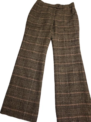 Pantalón Canvas by Lands End lana suave pierna recta a cuadros forrado talla 10 P Foto 1 de 4