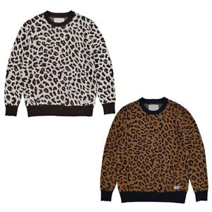 Printed Pure Cotton Round Neck Loose Knit Sweater Guiltyparties Tiger Leopard