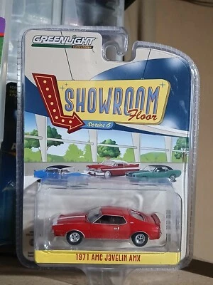 2024 Greenlight Showroom Floor 1971 AMC Javelin AMX Matador rojo Foto 1 de 2