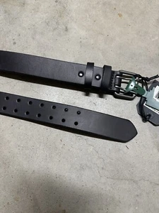 NWT Filson Double Prong Belt Black Bridle Leather Made in USA Mens Size 32 - Picture 1 of 6
