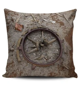New Cushion Pillow Cover PLUS Insert ~ Rusty Cog Wheel ~ Original Photography - Picture 1 of 8